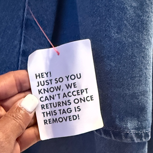 ASOS Blue Denim Dress with Bow Accent - Picture 8 of 8